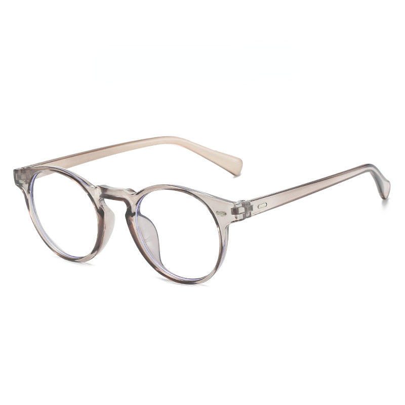 Wholesale Round Frame Rice Nail Candy Colored Anti Blue Light PC Glasses